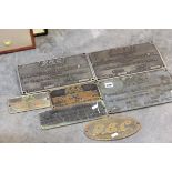 A Quantity of Vintage Brass GEC Plaques