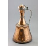 A Large Copper Persian Lidded Flagon with handle