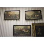 Three After Herring Framed Hunting Prints