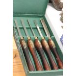 A Boxed Set of Five Bedford Saw & Tool Co Chisels