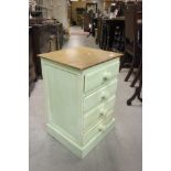 A Vintage Painted Pine Chest of Four Drawers