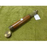 An Early 20th century Gilt Brass and Mahogany Four Drawer Telescope