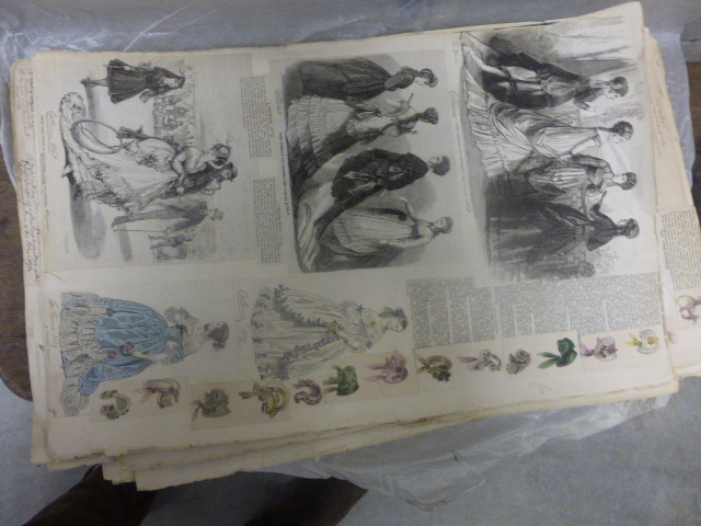 Large Selection of Victorian Portrait and Fashion Engravings, unframed