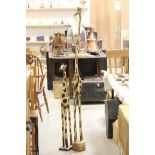 Two Free-standing wooden Giraffe carvings