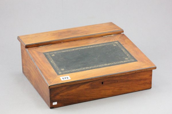 Late 19th / Early 20th century Table Top Writing Slope with Leather Inset