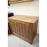 An Oak Carved Blanket Chest