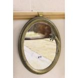 An Art Deco style Brass Mirror