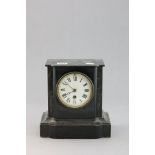 A Wooden Mantle Clock, slate effect