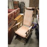 An American Cotton Reel Rocking Chair