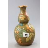 A Lauder Barum Pottery Double Gourd Vase