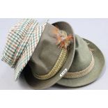 Barbour Tweed Hat plus Two Country Trilby's with feathers