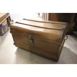 A Victorian Tin Travelling Trunk