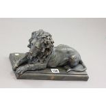 A Bronzed Cold Cast Lion on Plinth Numbers 2940F750