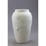A Contemporary Blanc de Chine Hutschenreuther Floral Decorated Vase