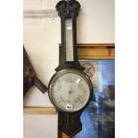 An Antique Oak Banjo Barometer