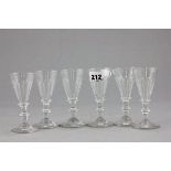 Six Antique Drinking Glasses