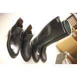 A Pair of Aigle Black Jodphur Boots (size 43) and a Pair of Dublin Black Riding Boots (size 38)