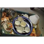 Box of Mixed Ceramics including Cottageware, Carltonware, etc