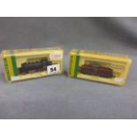 Two cased Minitrix N gauge engines including 2030 in black livery and 2030 in maroon