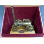 Boxed and Wooden cased Victorian Metal Models Brass Thomas Aveling Original Traction Engine 1858