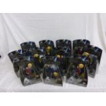 Eleven carded Playmates Star Trek figures including Sulu x2, Spock x3, Cadet McCoy x2, Cadet