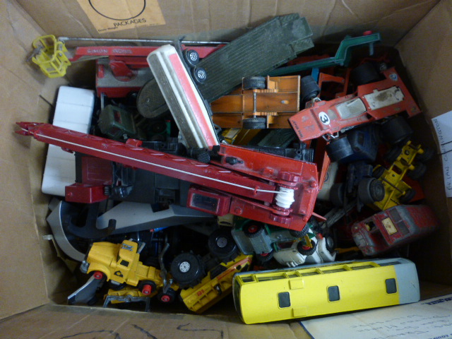 A Large Quantity of Mixed Play Worn Die Cast Vehicles including Corgi, Lledo, Matchbox etc