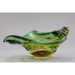 A Studio Glass Swirl Shaped Bowl