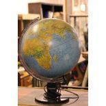 A Wooden Based Italian Light Up Globe