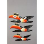 Three Carltonware Graduating Guinness Toucan Wall Plaques