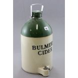 A Bulmers Cider Stoneware Jar with handle, cap and tap