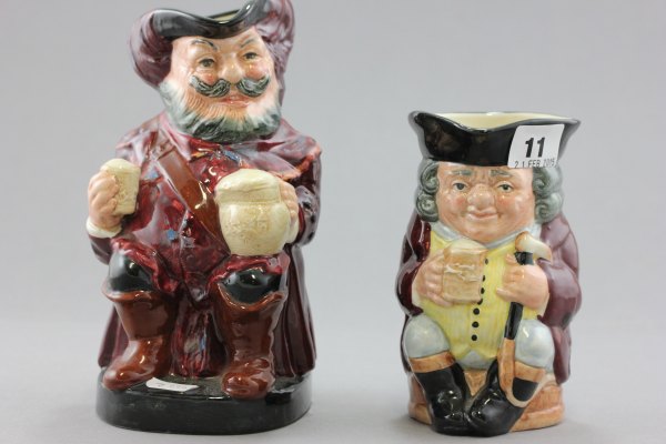 A Royal Doulton 'Falstaff' Toby Jug and a Royal Doulton 'Jolly Toby' Toby Jug