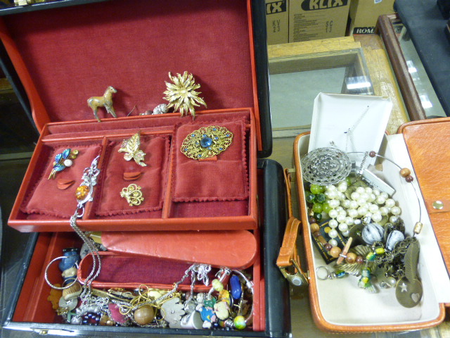 Two Jewellery Boxes of Costume Jewellery