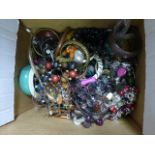 A Large Box of Mixed Costume Jewellery