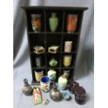 A Quantity of Cloisonne Items with display case