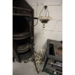 Three Metal Oil Lamp Stands