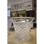 A Large Victorian Glass Hobnail Cut Ice Bucket