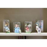 Four Boxed Beswick Beatrix Potter Figures - Peter Rabbit, Goody Tiptoes, Timmy Tiptoes and Auct