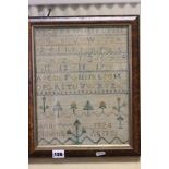 A Regency Alphabetical Sampler dated 1824 by Ann Simons