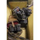 A Box of Old Cameras including Brownies