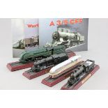 Three  Engines with Tenders on plinths plus another Engine on Plinth - CFF A 3-5 Class, Henschel