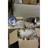 Three Boxes of Mixed Ceramics