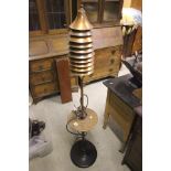 An Unusual Retro Copper and Iron Standard Lamp