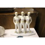 An Art Deco style Ceramic Figure of Three Ladies