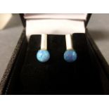 A Pair of Silver and Opalite Earrings