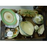 A Collection of 1930's Ceramics including Shelley, Spode Royal Jasmine Foley 'Peacock Part Tea