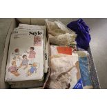 A Quantity of 1960's/1970's Sewing Patterns plus a Quantity of Vintage Lace