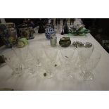 A Set of Ten Stuart Crystal Cut Glass Drinking Glasses