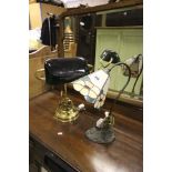 A Tiffany style Table Lamp and a Desk Lamp
