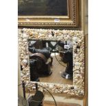 A Mirror with Sea Shell Encrusted Frame