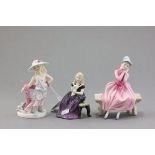 Three Royal Doulton Figurines - Affection HN2236, Young Dreams HN3176 and Dressing Up